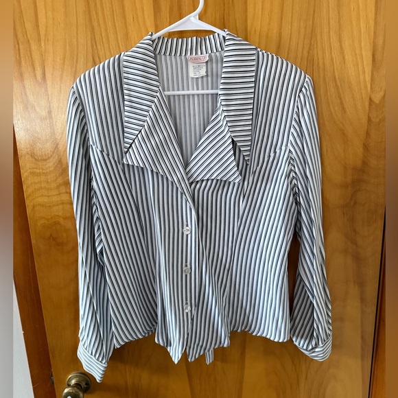 Lauren Lee Tops - Classic Striped Button-Down Shirt